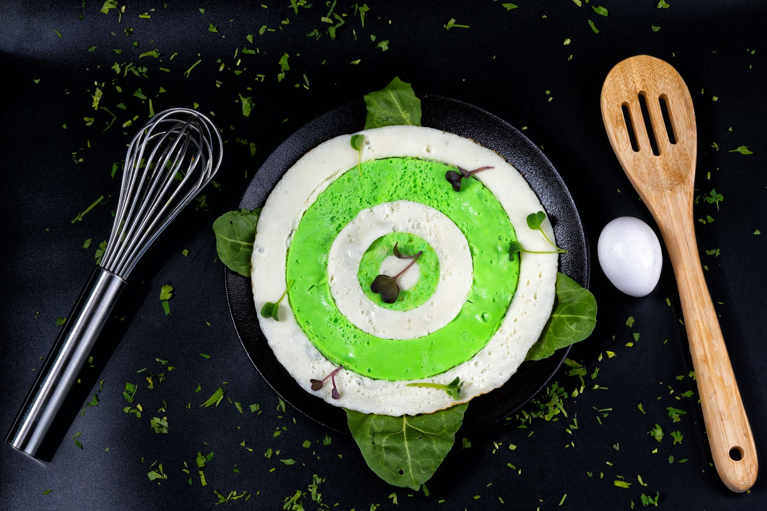Egg omelet with spinach