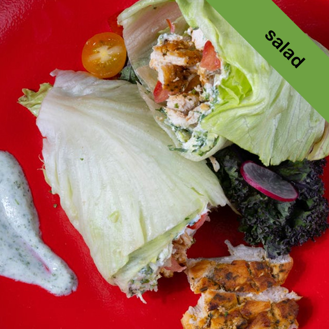 Avocado Chicken Salad Lettuce Wraps